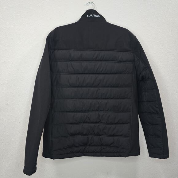 Nautica Men's Black Quilted Performance Jacket Water Wind Resistant Size M - Picture 13 of 14